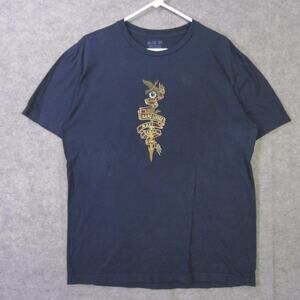 Blue 84 Shirt Mens XL Navy Hang Loose Maui Hawaii Graphic Tee Surf Souvenir